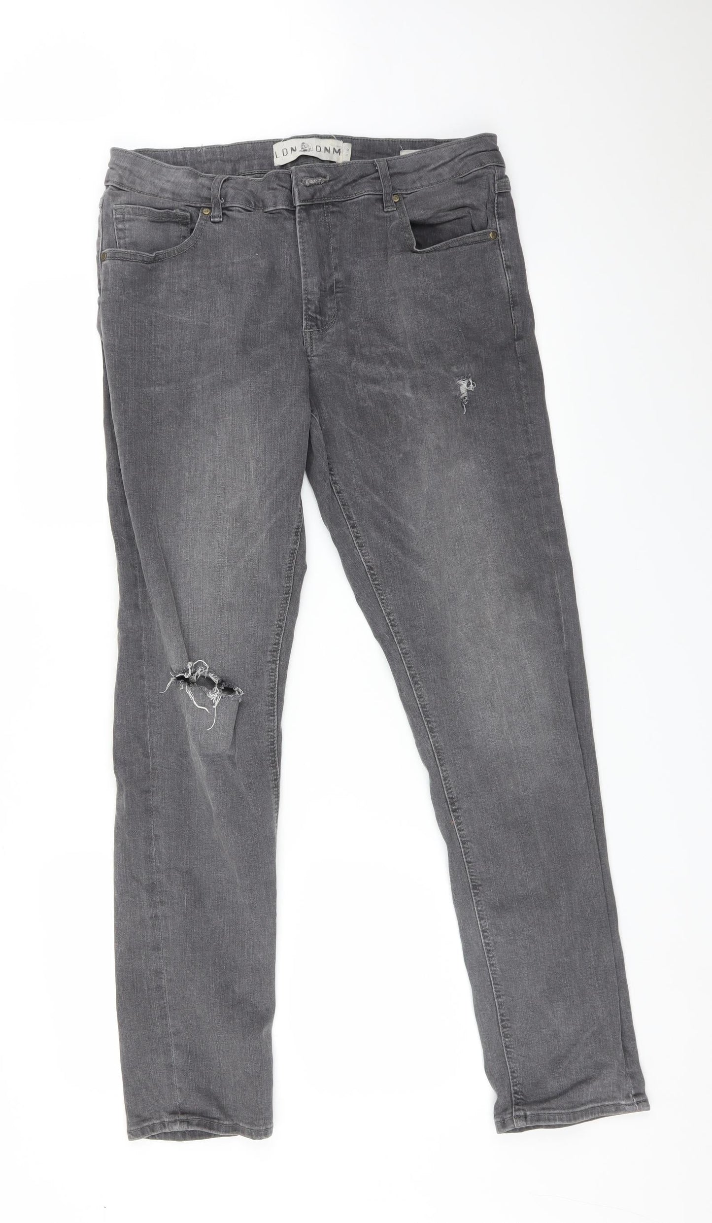 LDN DNM Womens Grey  Denim Skinny Jeans Size 32 in L32 in