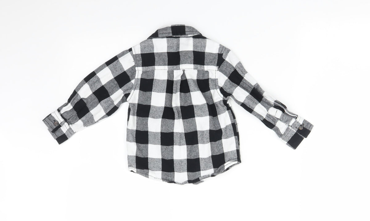 Back view of Urban Baby Multicoloured Check Basic Button-Up, size 18-24, Months