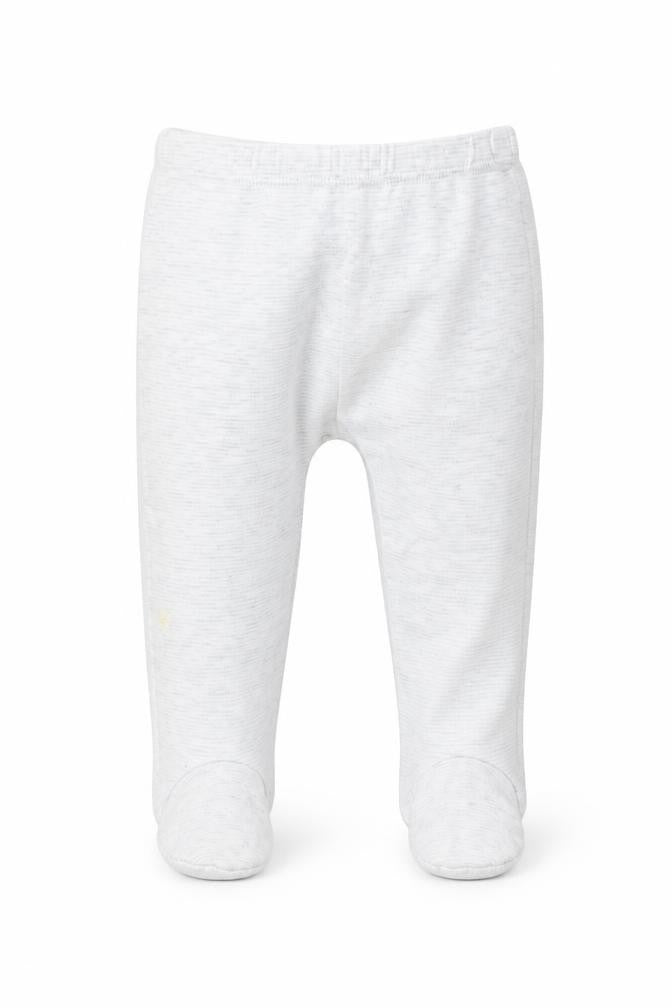 Front view of F&F Baby Grey Flecked Trousers, size 9-12, Months