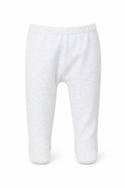 Front view of F&F Baby Grey Flecked Trousers, size 9-12, Months