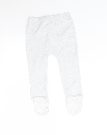 F&F Baby Grey Flecked   Trousers Size 9-12 Months