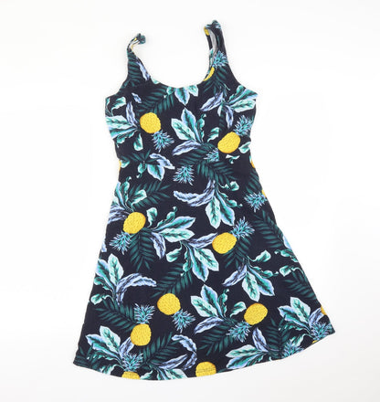 Dorothy Perkins Womens Multicoloured Floral  A-Line  Size 10