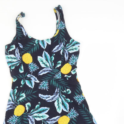 Dorothy Perkins Womens Multicoloured Floral  A-Line  Size 10