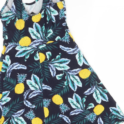 Dorothy Perkins Womens Multicoloured Floral  A-Line  Size 10