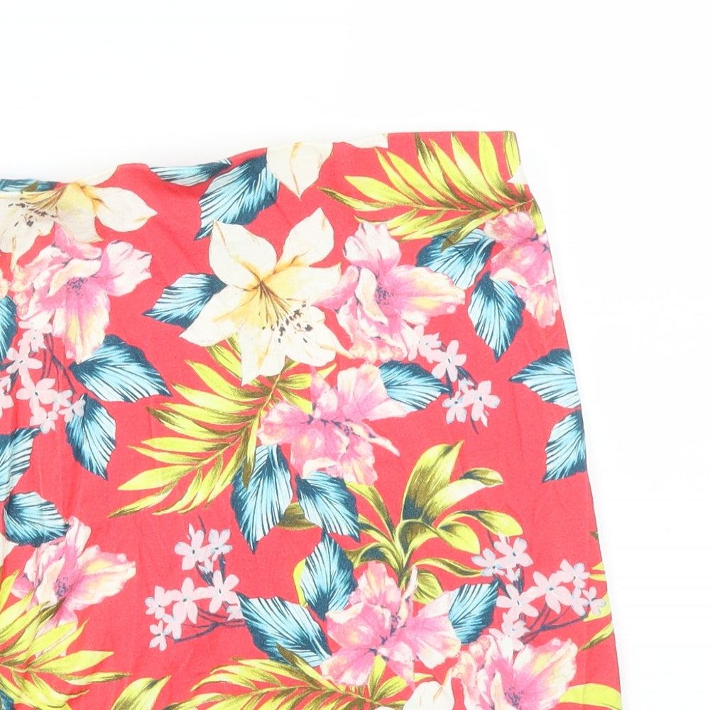 New Look Womens Multicoloured Floral  Straight & Pencil Skirt Size 6
