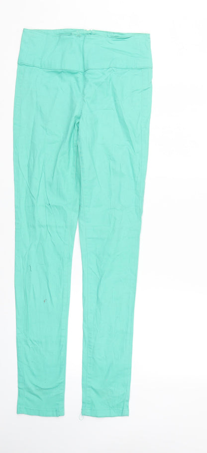 Womens UK Size 28 in Pieces Regular Fit Tapered Green Jeans