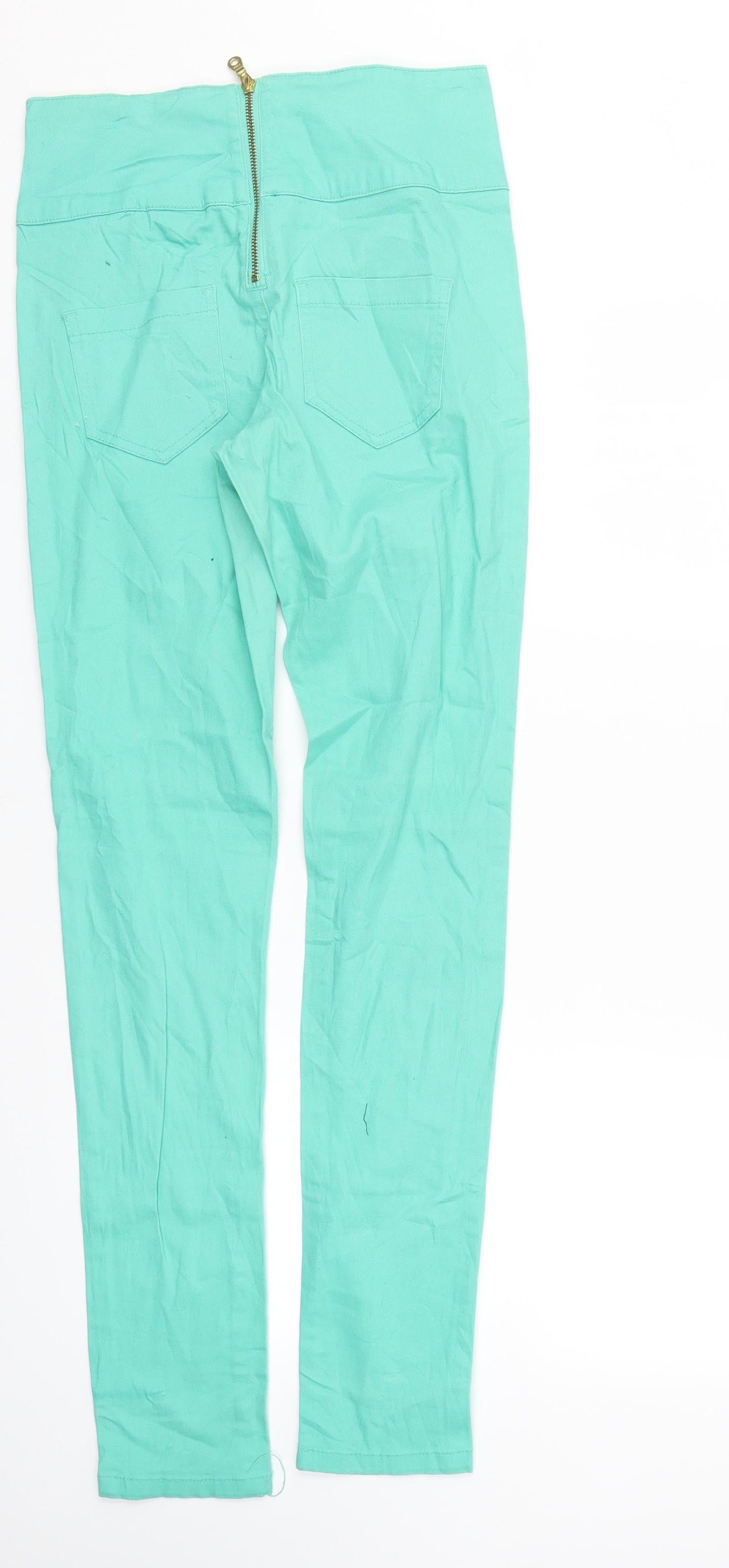 Womens UK Size 28 in Pieces Regular Fit Tapered Green Jeans