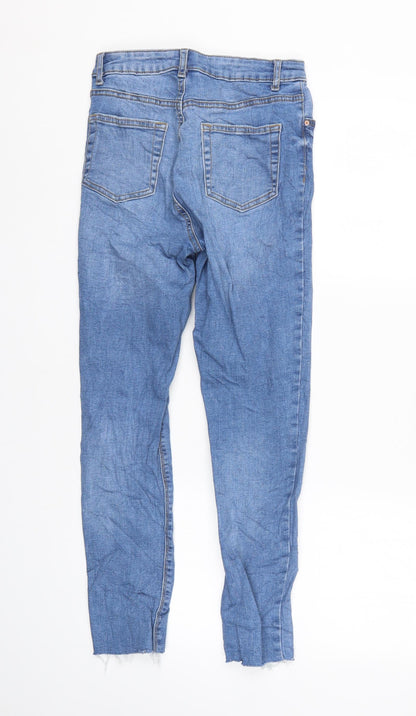 Denim & Co. Womens Blue  Denim Straight Jeans Size 8 L26 in