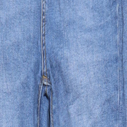 Denim & Co. Womens Blue  Denim Straight Jeans Size 8 L26 in