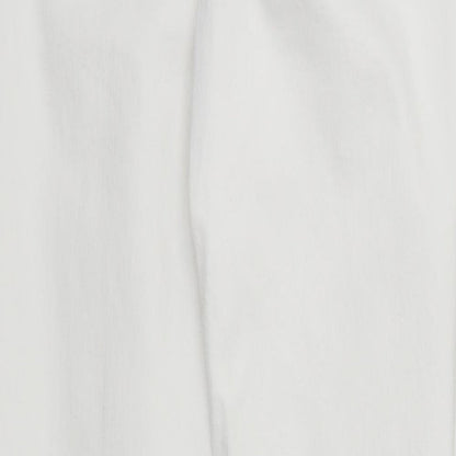 M&S Womens White  Denim Straight Jeans Size 12 L30 in - Elastic Waist