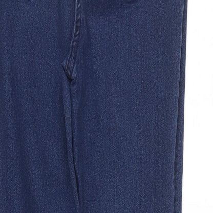 Womens UK Size 12 Studio Regular Fit Tapered Blue Jeans