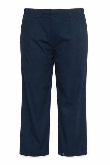 Front view of Black Knight women’s blue trousers, size UK 16, 29-inch leg