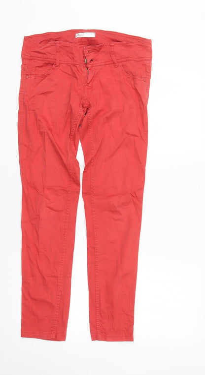 Clullin Womens Red   Straight Jeans Size S L30 in