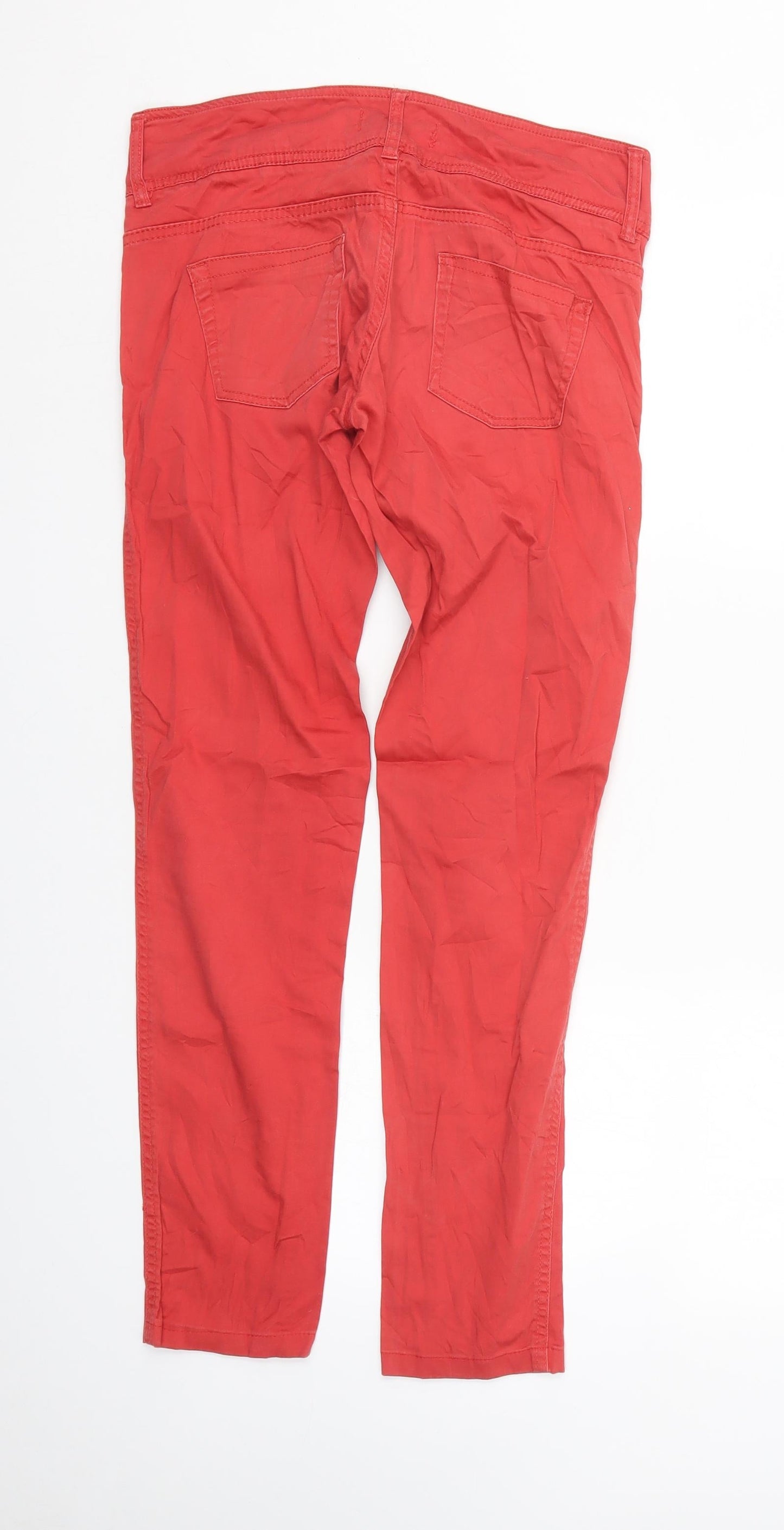 Clullin Womens Red   Straight Jeans Size S L30 in