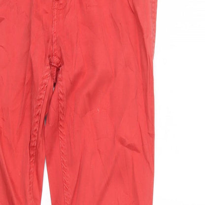 Clullin Womens Red   Straight Jeans Size S L30 in