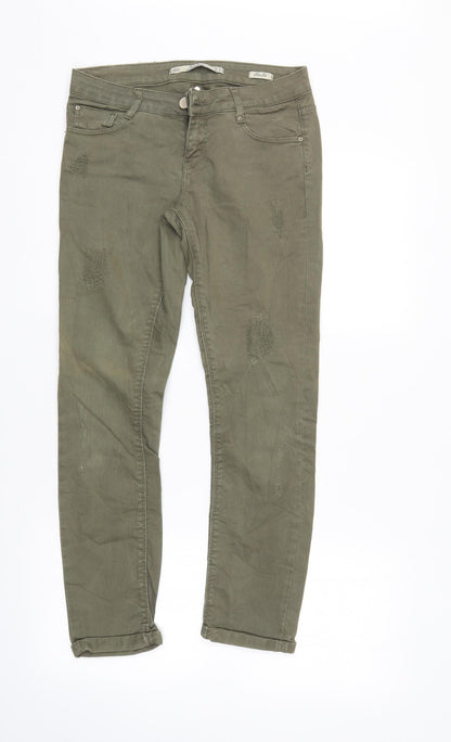 Womens UK Size 6 Leana Woman Regular Fit Skinny Green Jeans