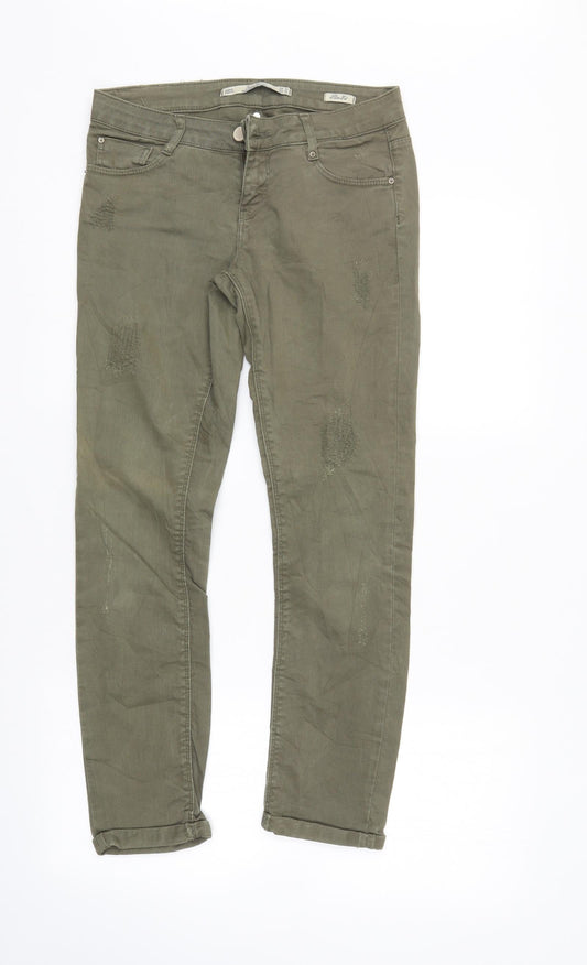Womens UK Size 6 Leana Woman Regular Fit Skinny Green Jeans
