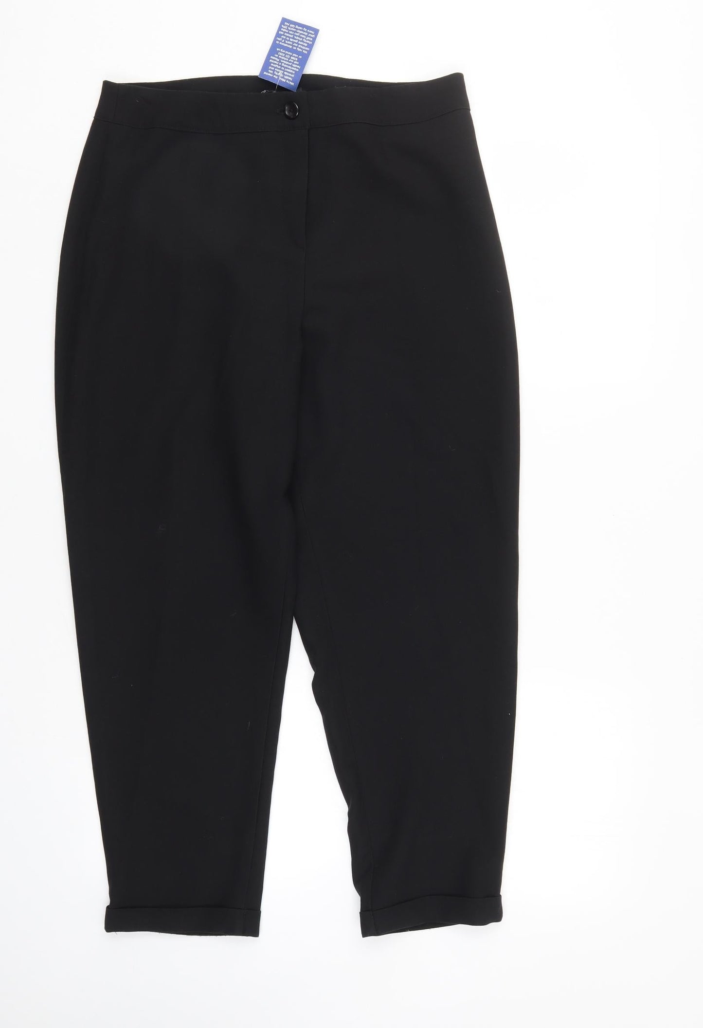 Womens UK Size 12 Boohoo Regular Fit  Black Trousers