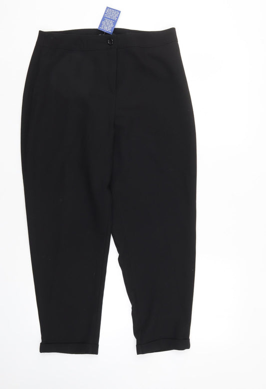 Womens UK Size 12 Boohoo Regular Fit  Black Trousers