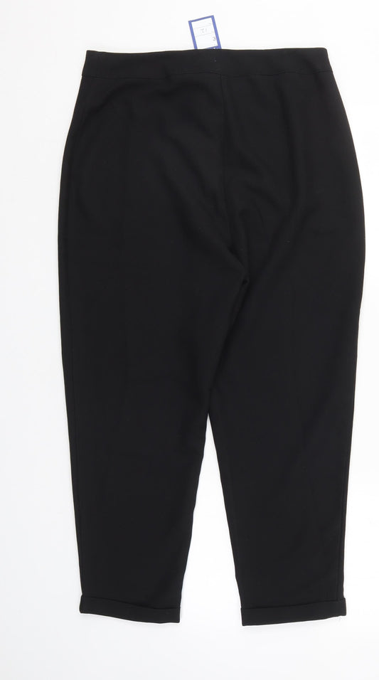 Womens UK Size 12 Boohoo Regular Fit  Black Trousers