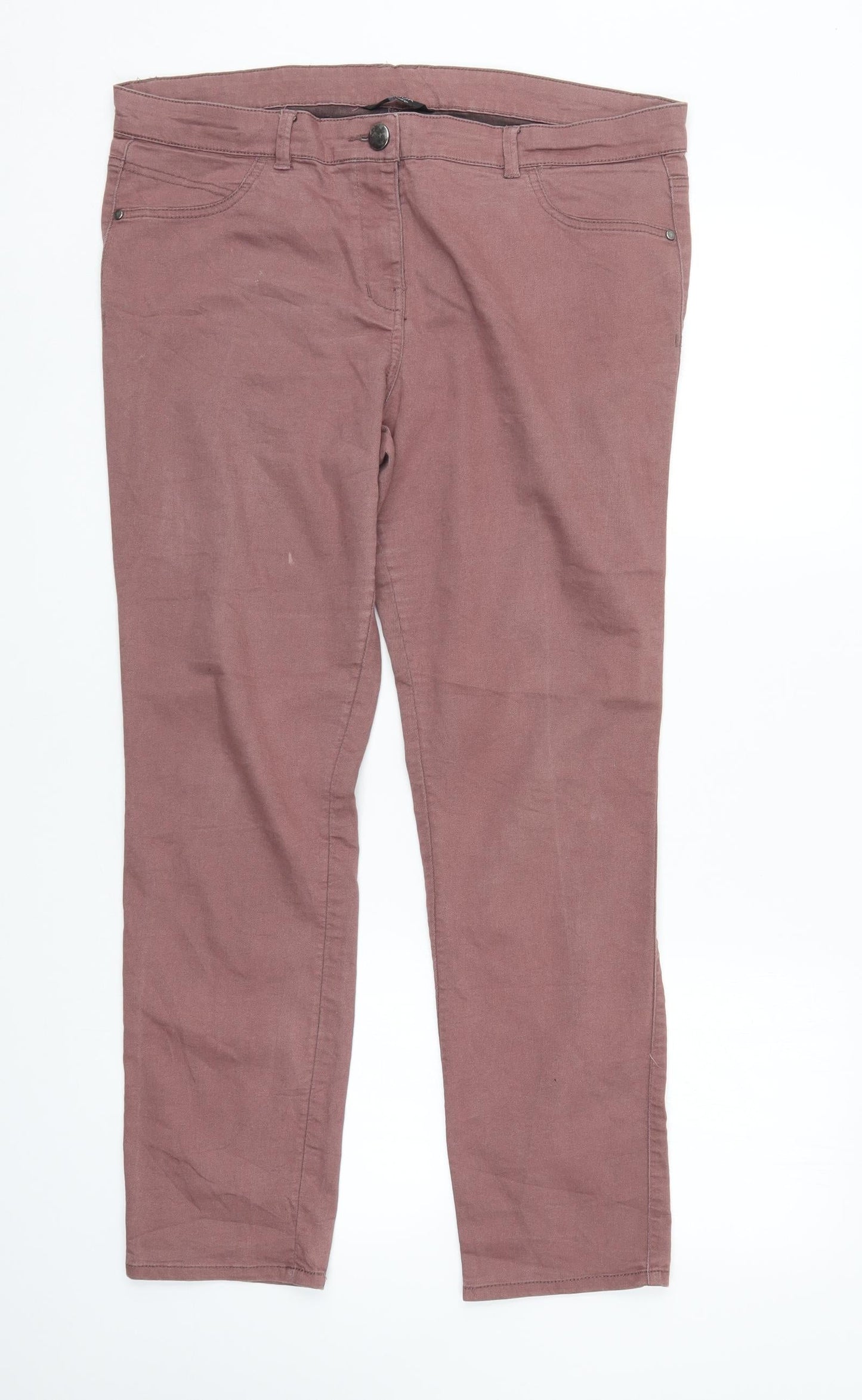 Moda Womens Brown  Denim Straight Jeans Size 16 L28 in