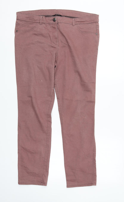 Moda Womens Brown  Denim Straight Jeans Size 16 L28 in