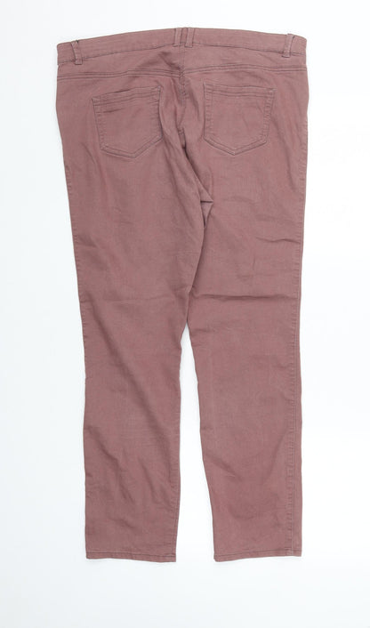 Moda Womens Brown  Denim Straight Jeans Size 16 L28 in