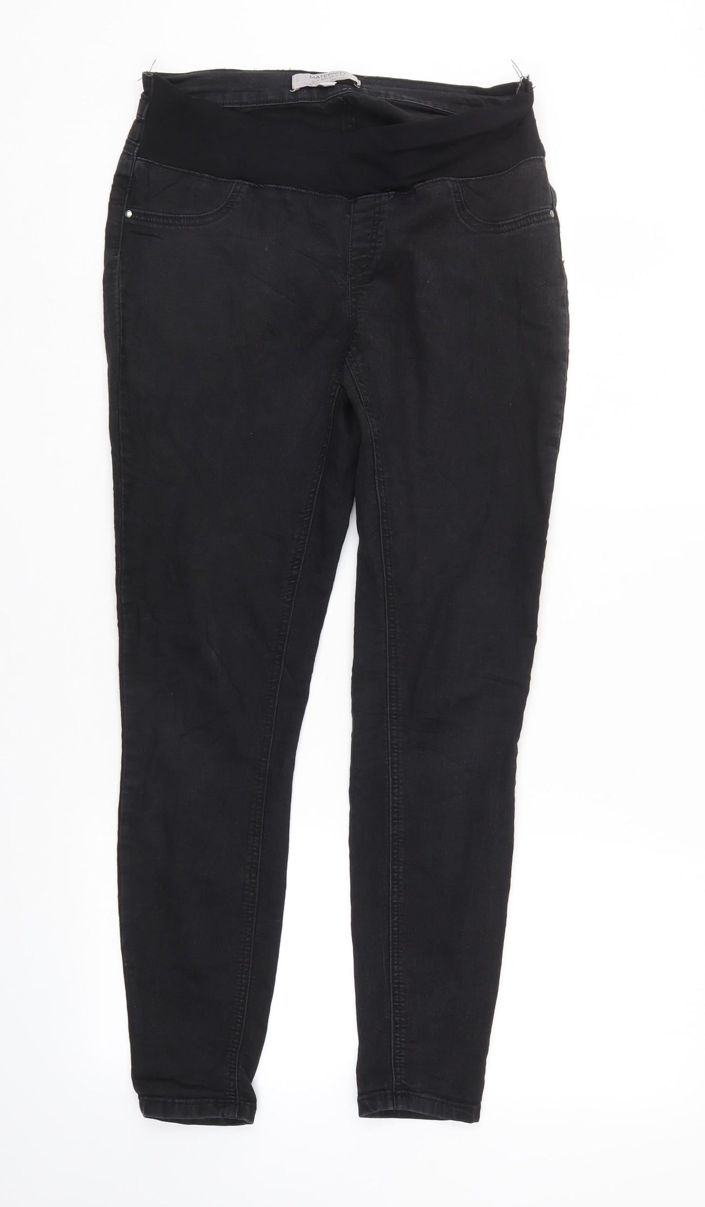 Dorothy Perkins Womens Black  Denim Straight Jeans Size 8 L27 in