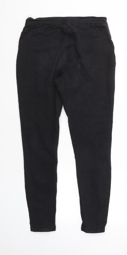 Dorothy Perkins Womens Black  Denim Straight Jeans Size 8 L27 in
