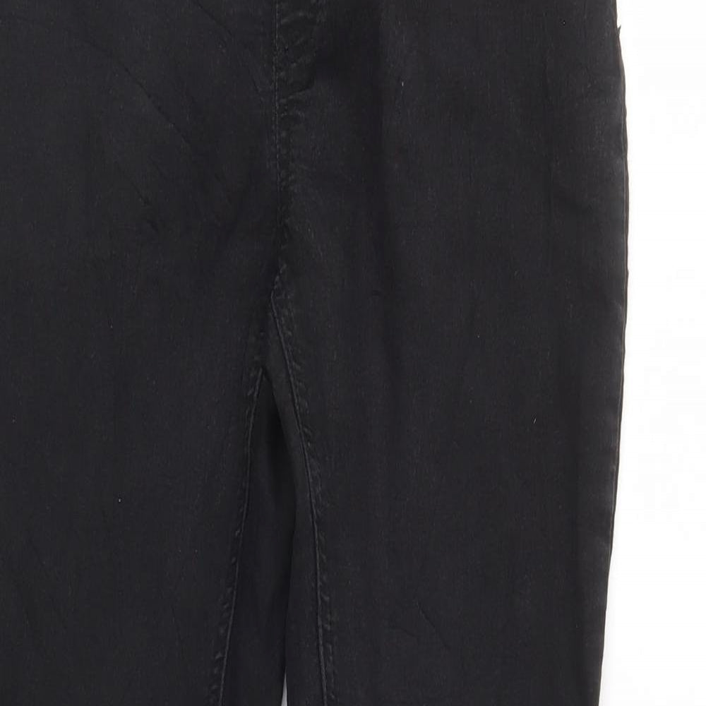 Dorothy Perkins Womens Black  Denim Straight Jeans Size 8 L27 in