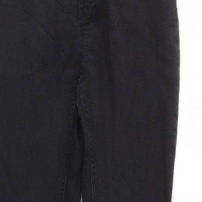 Dorothy Perkins Womens Black  Denim Straight Jeans Size 8 L27 in