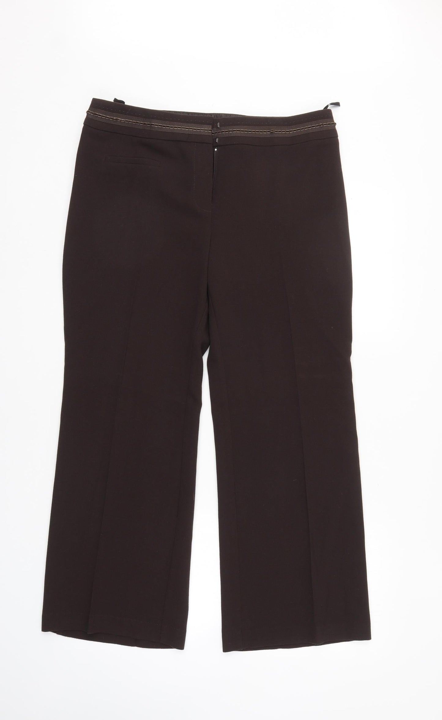 Womens UK Size 14 Marks and Spencer Regular Fit Sweatpants Brown Trousers