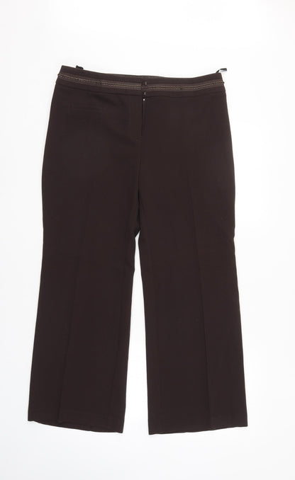 Womens UK Size 14 Marks and Spencer Regular Fit Sweatpants Brown Trousers