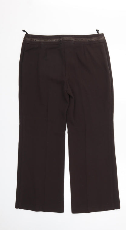 Womens UK Size 14 Marks and Spencer Regular Fit Sweatpants Brown Trousers