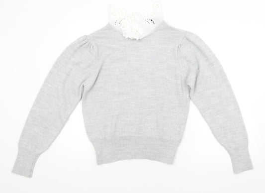 Womens UK Size 14 Dorothy Perkins Grey Pullover Jumper