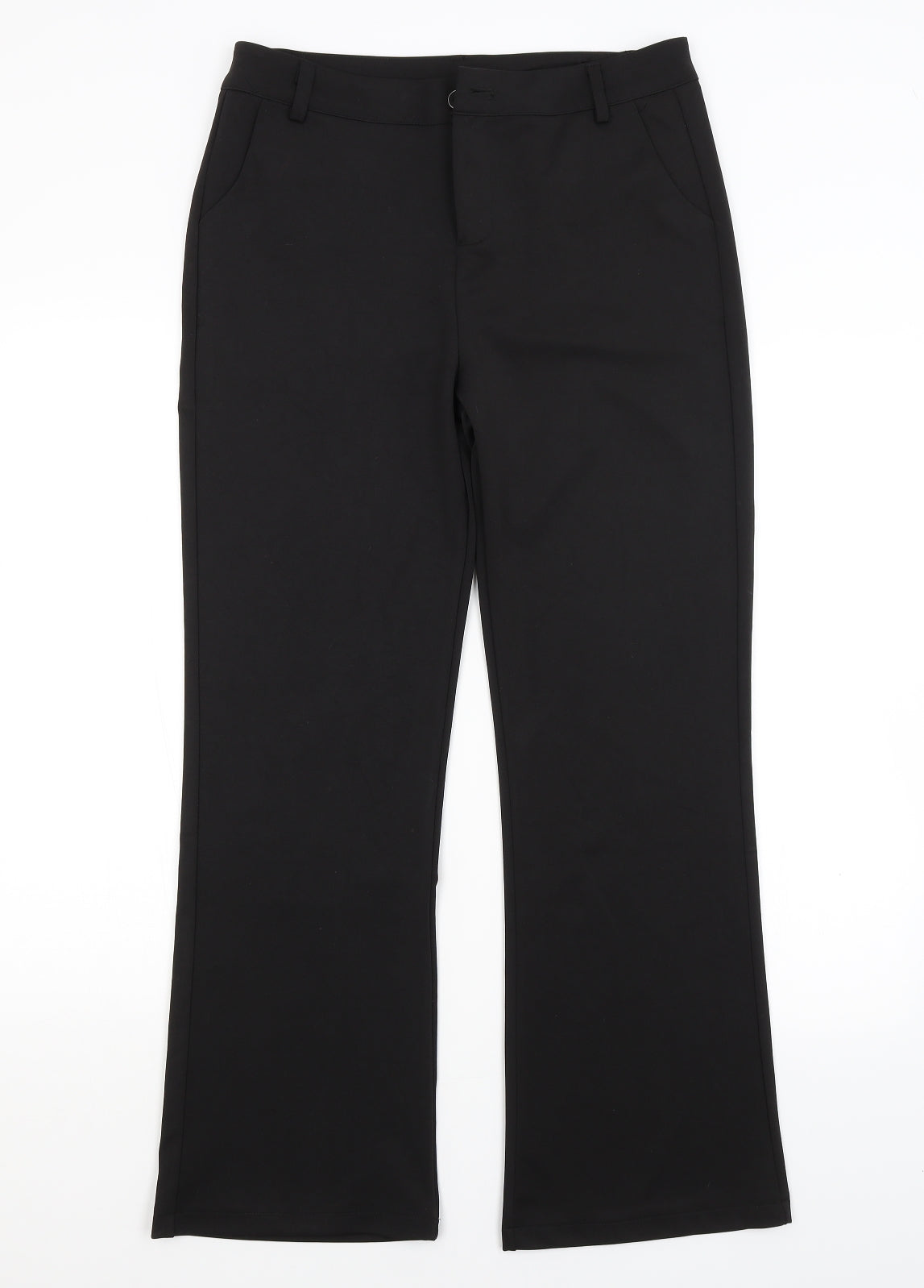 Womens UK Size 2XL Preworn Regular Fit  Black Trousers