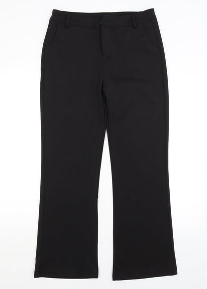 Womens UK Size 2XL Preworn Regular Fit  Black Trousers