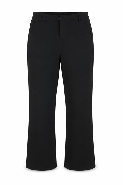 Front view of Preworn women’s black trousers, size 2XL, 28-inch leg
