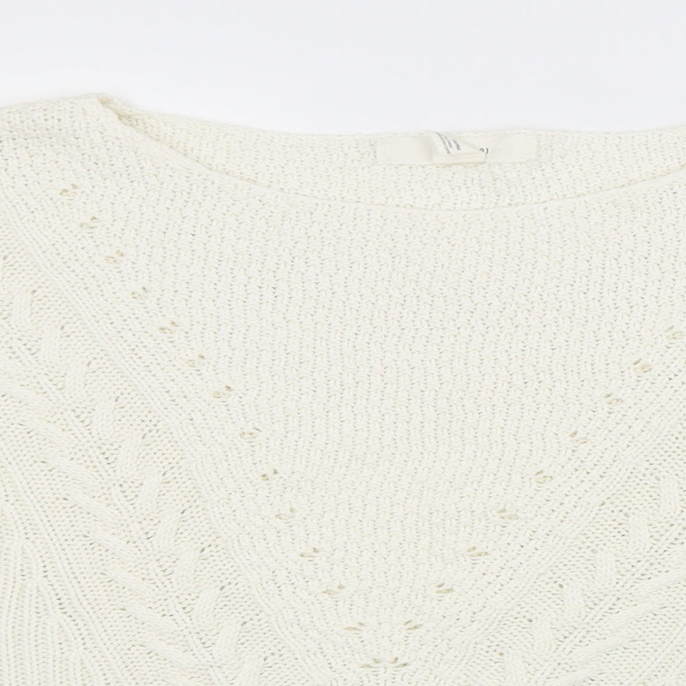 FOREVER 21 Womens White Argyle/Diamond  Pullover Jumper Size L