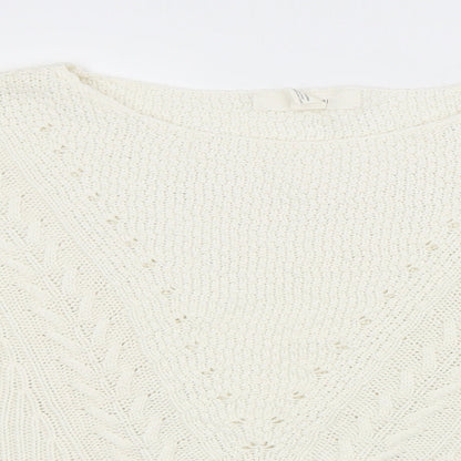 FOREVER 21 Womens White Argyle/Diamond  Pullover Jumper Size L