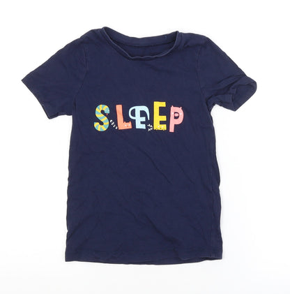 Additional front view of George boys’ blue basic t-shirt, size 5-6, years