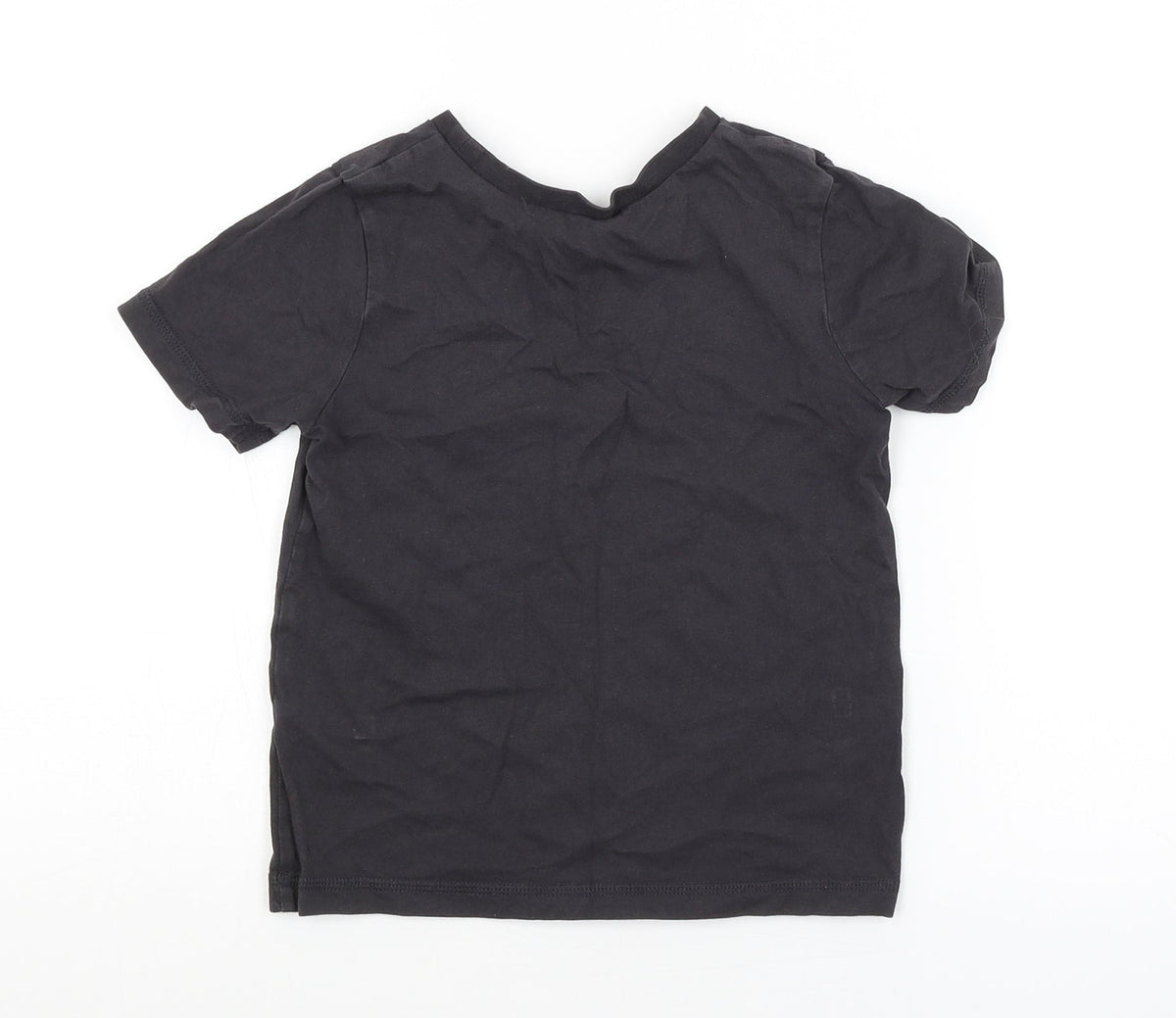 Back view of George boys’ grey basic t-shirt, size 5-6, years
