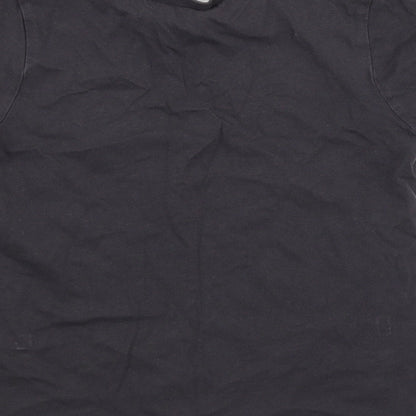 Brand and care label for George boys’ grey basic t-shirt, size 5-6, years