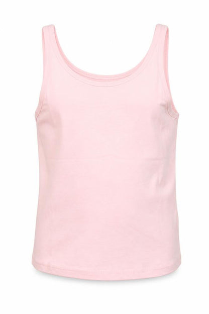 Front view of George girls’ pink basic tank, size 8-9, years