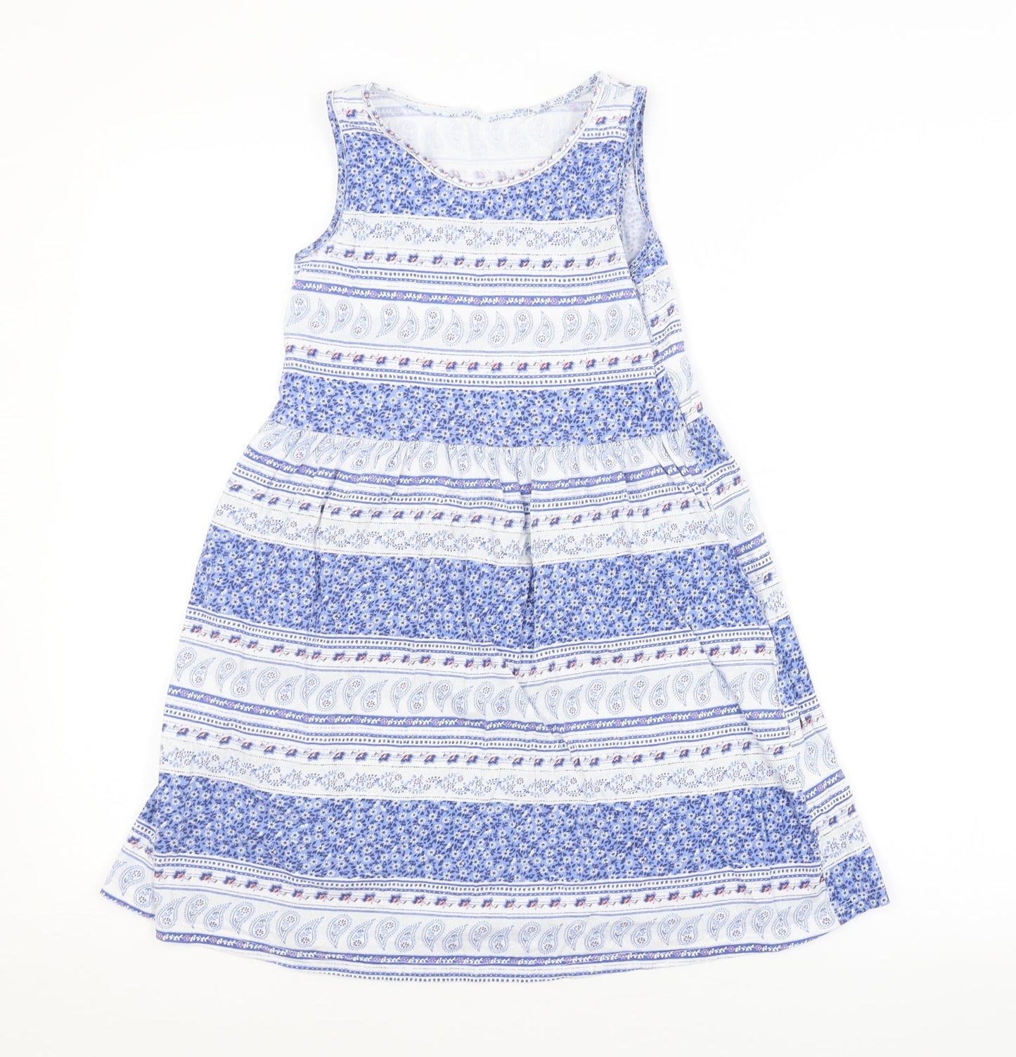 H&M Girls Blue Paisley  A-Line
