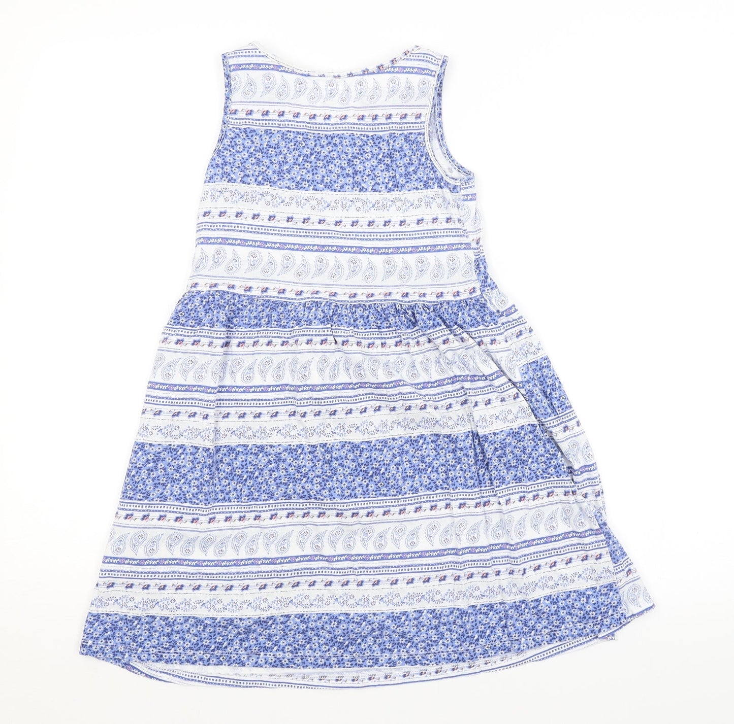 H&M Girls Blue Paisley  A-Line