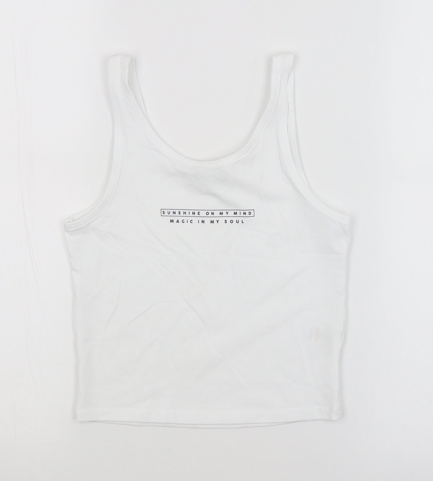 George Girls White   Basic Tank Size 8-9 Years