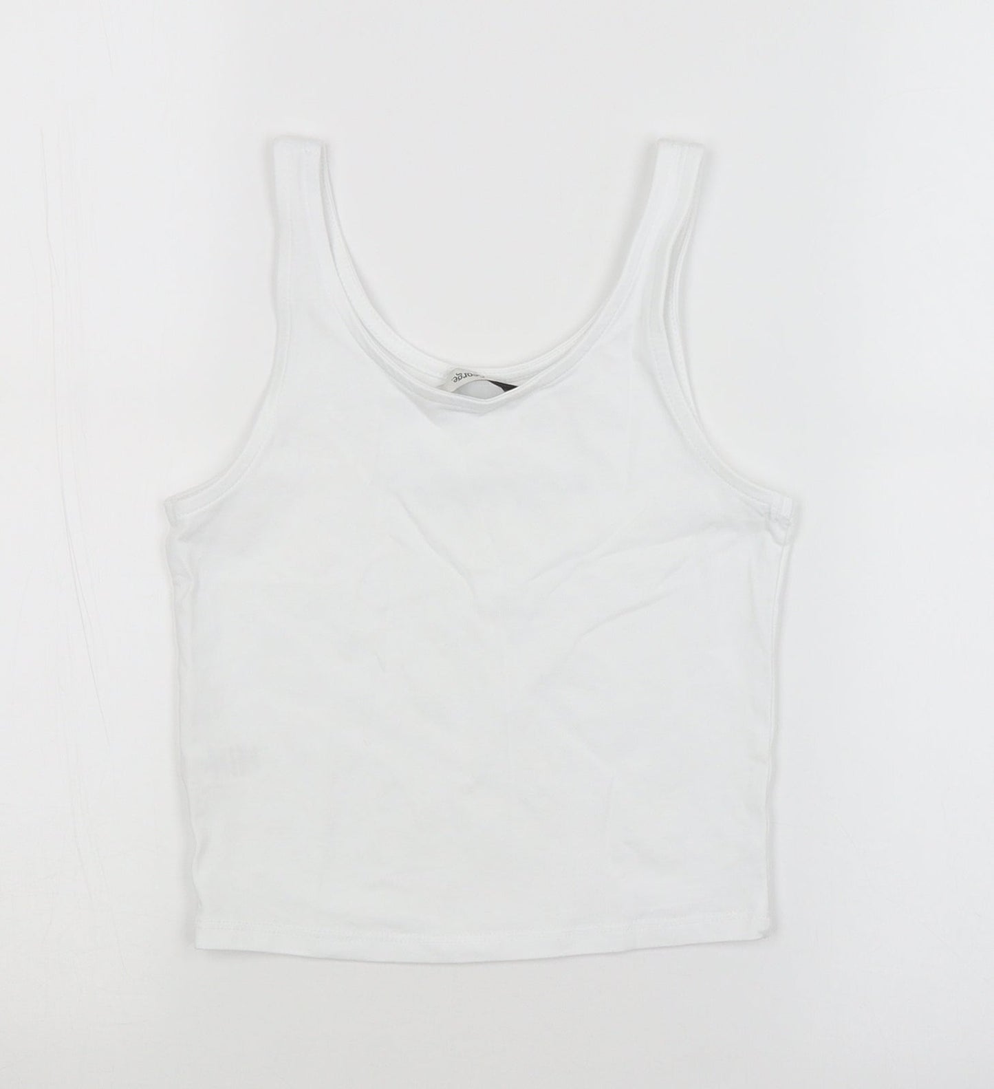 George Girls White   Basic Tank Size 8-9 Years