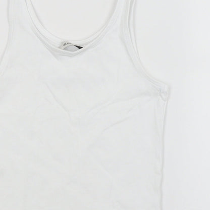 George Girls White   Basic Tank Size 8-9 Years