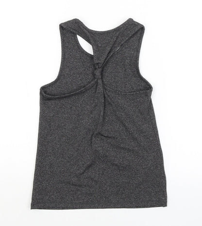 Back view of George girls’ grey basic tank, size 8-9, years